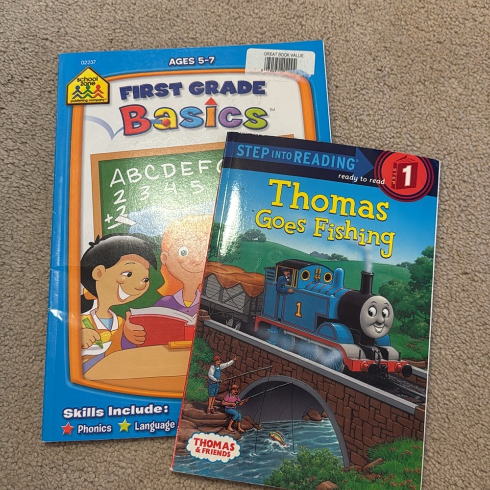 Thomas the Train step 1 Book & 1st grade Basics Activities workbook